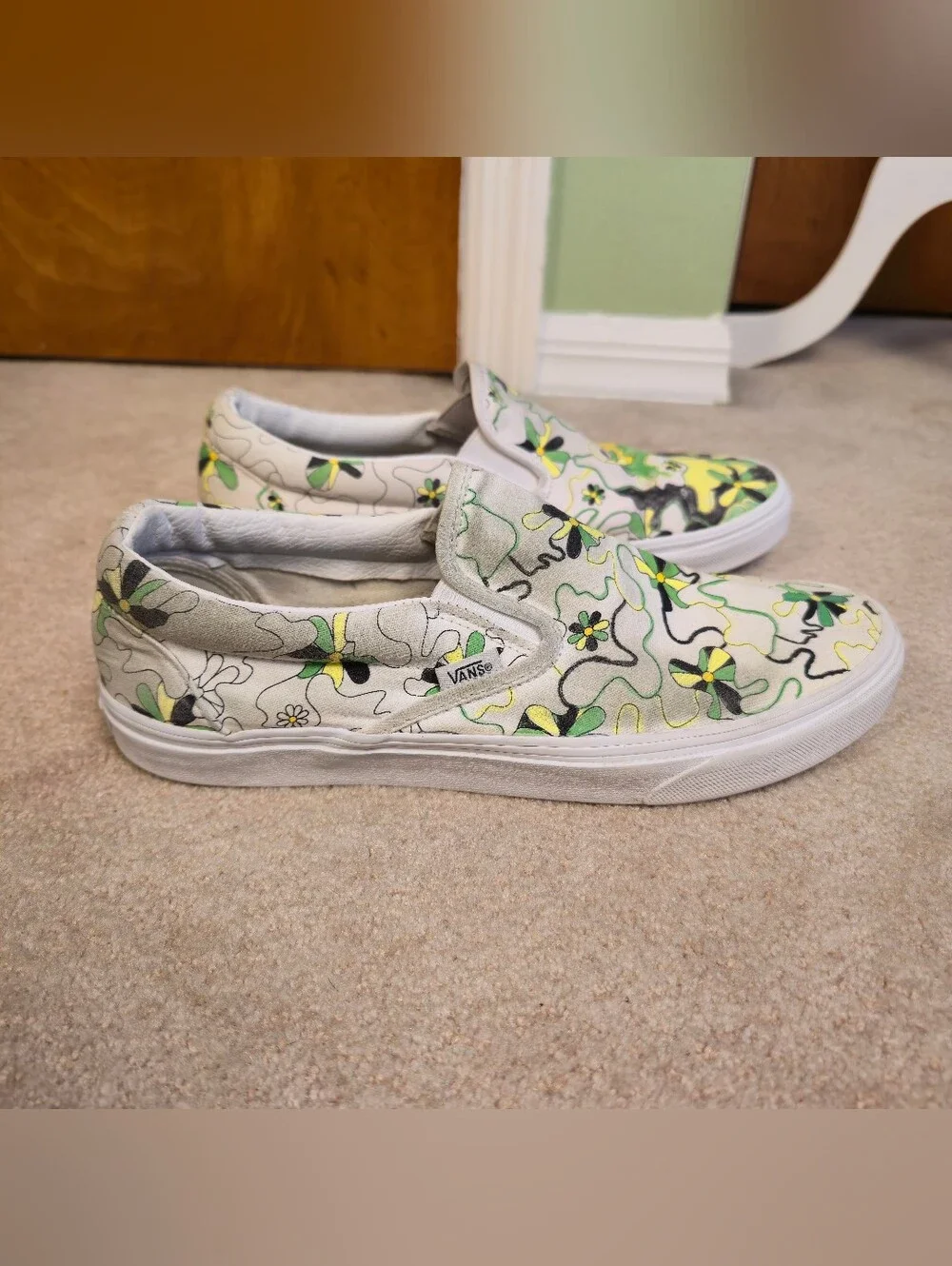 VANS Classic Floral Doodle Men's Size 10 Slip-On